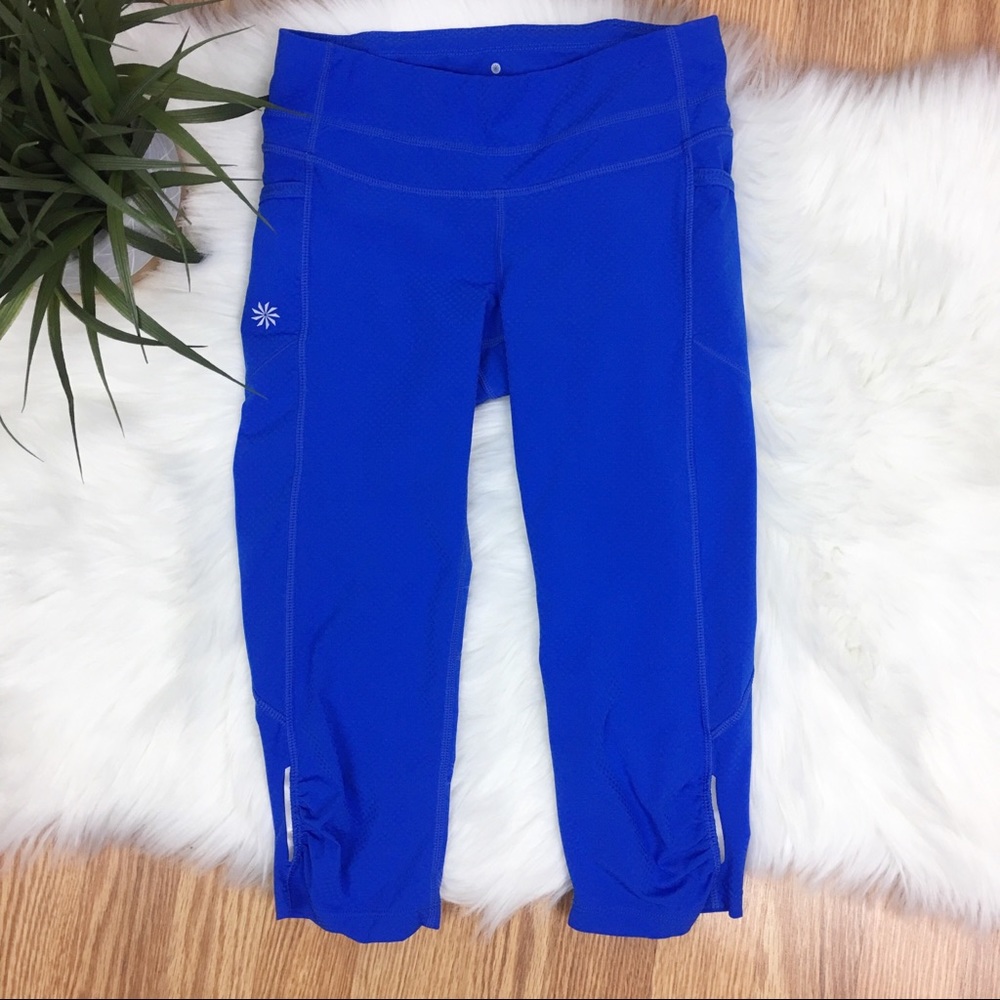 Athleta Bright Blue Athletic Capri Pants Size XXS